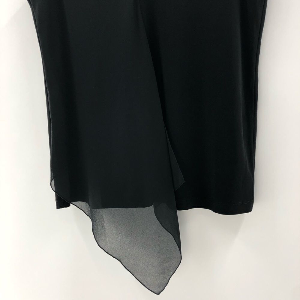 Anne Klein Overlay Tank Top Anne Black Small - Picture 3 of 8